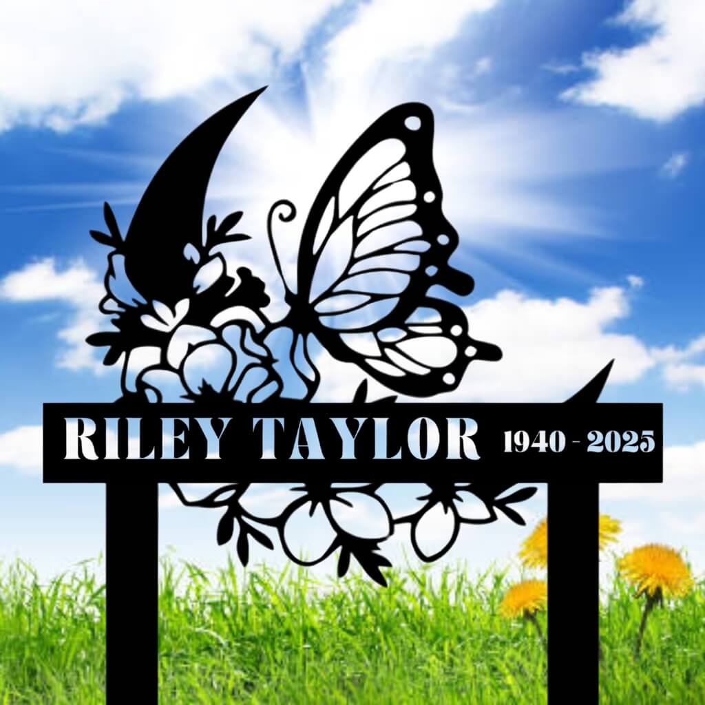 5251. Butterfly, Flowers & Moon