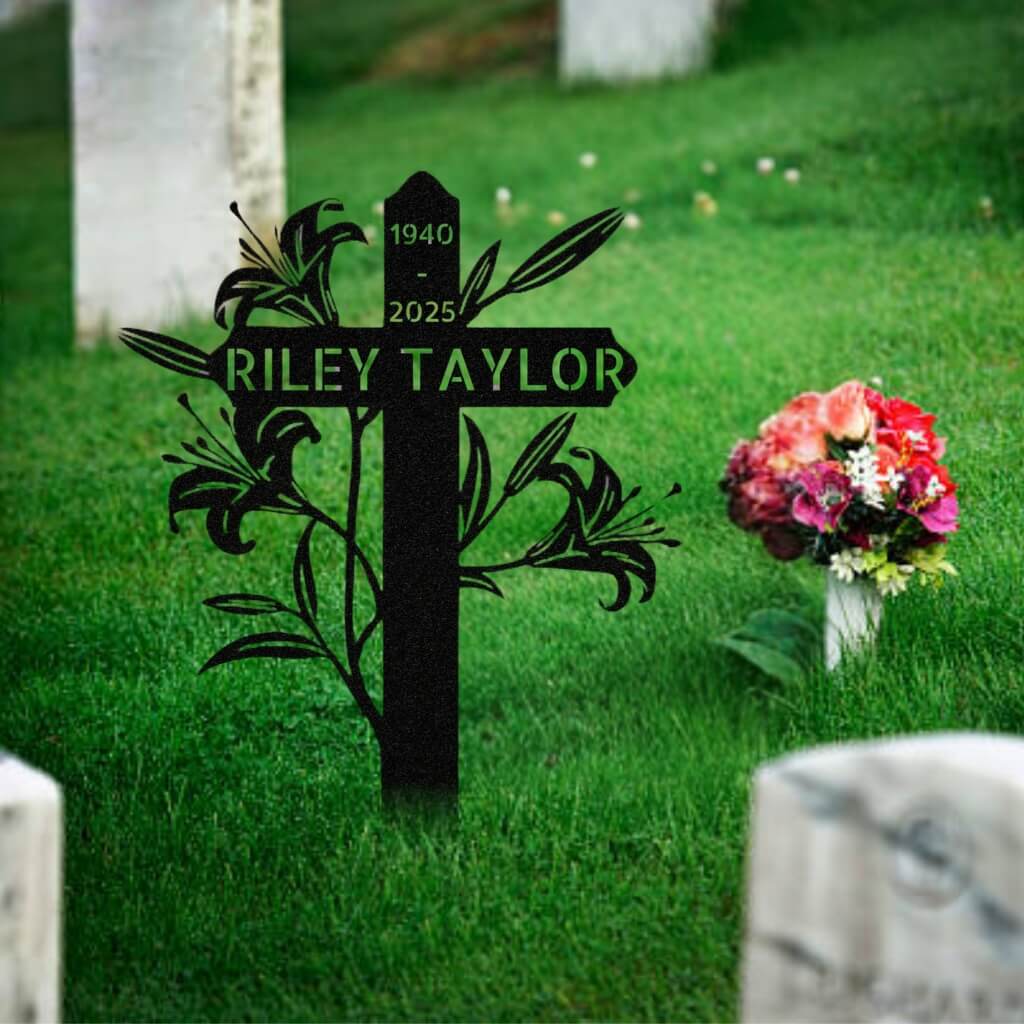 4200. Cross & Lilies