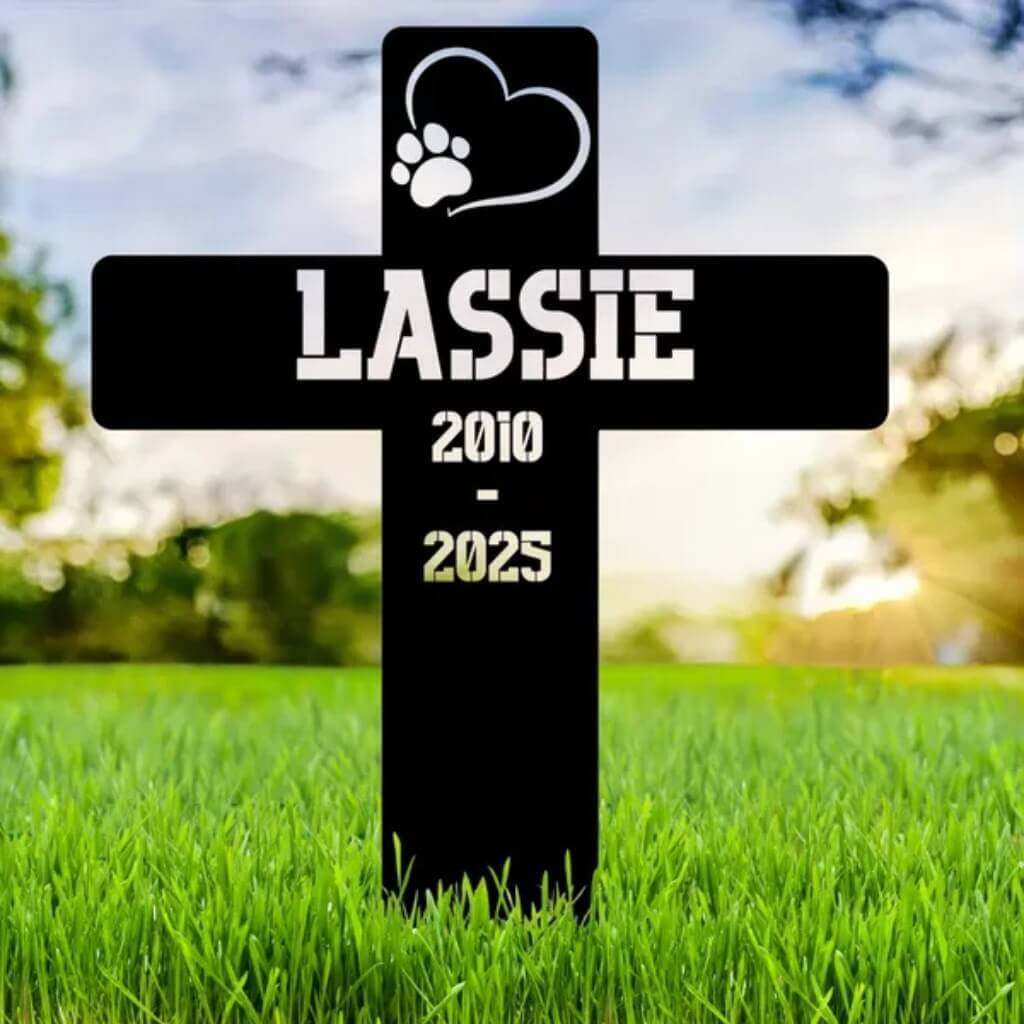 5505. Cross heart pawprint