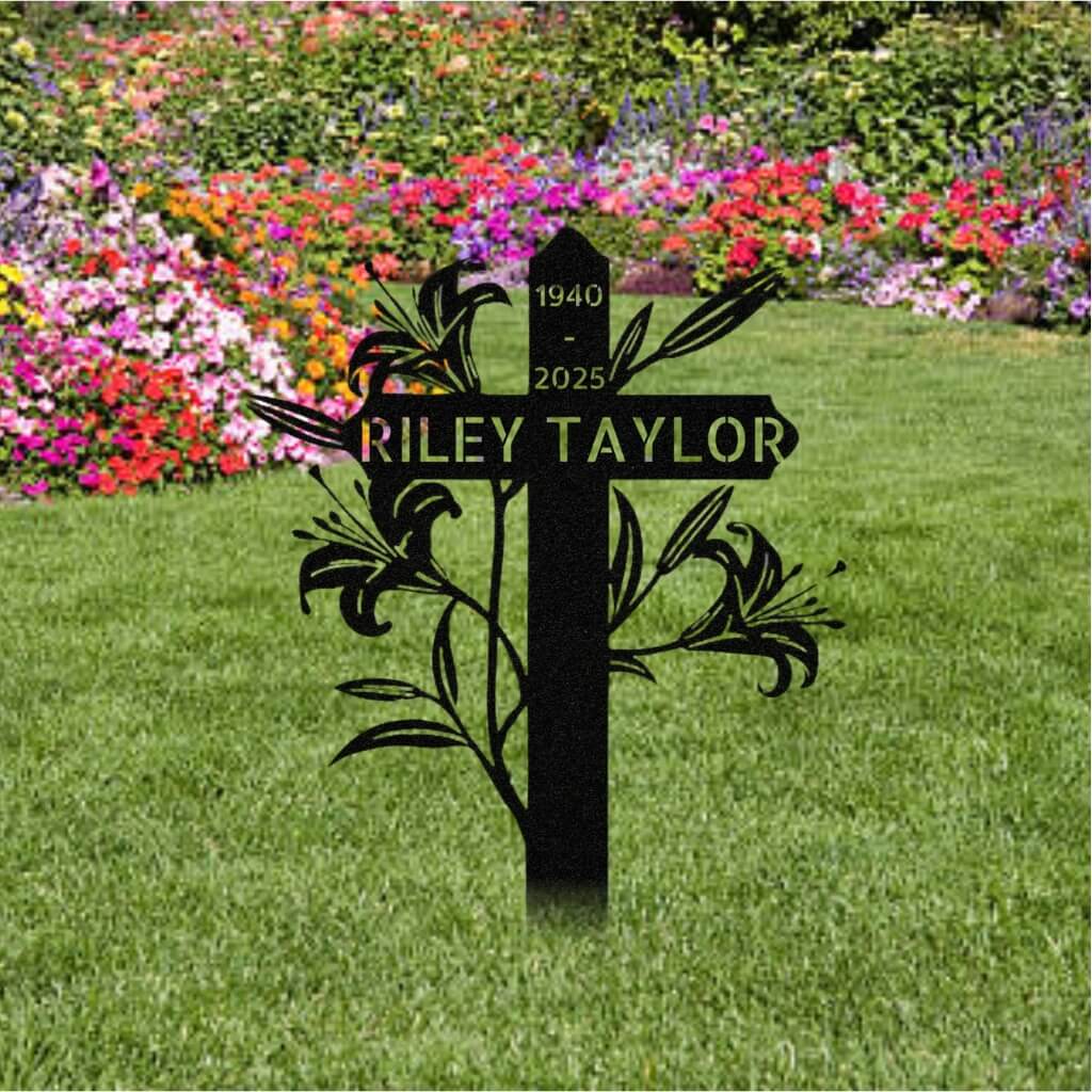4200. Cross & Lilies