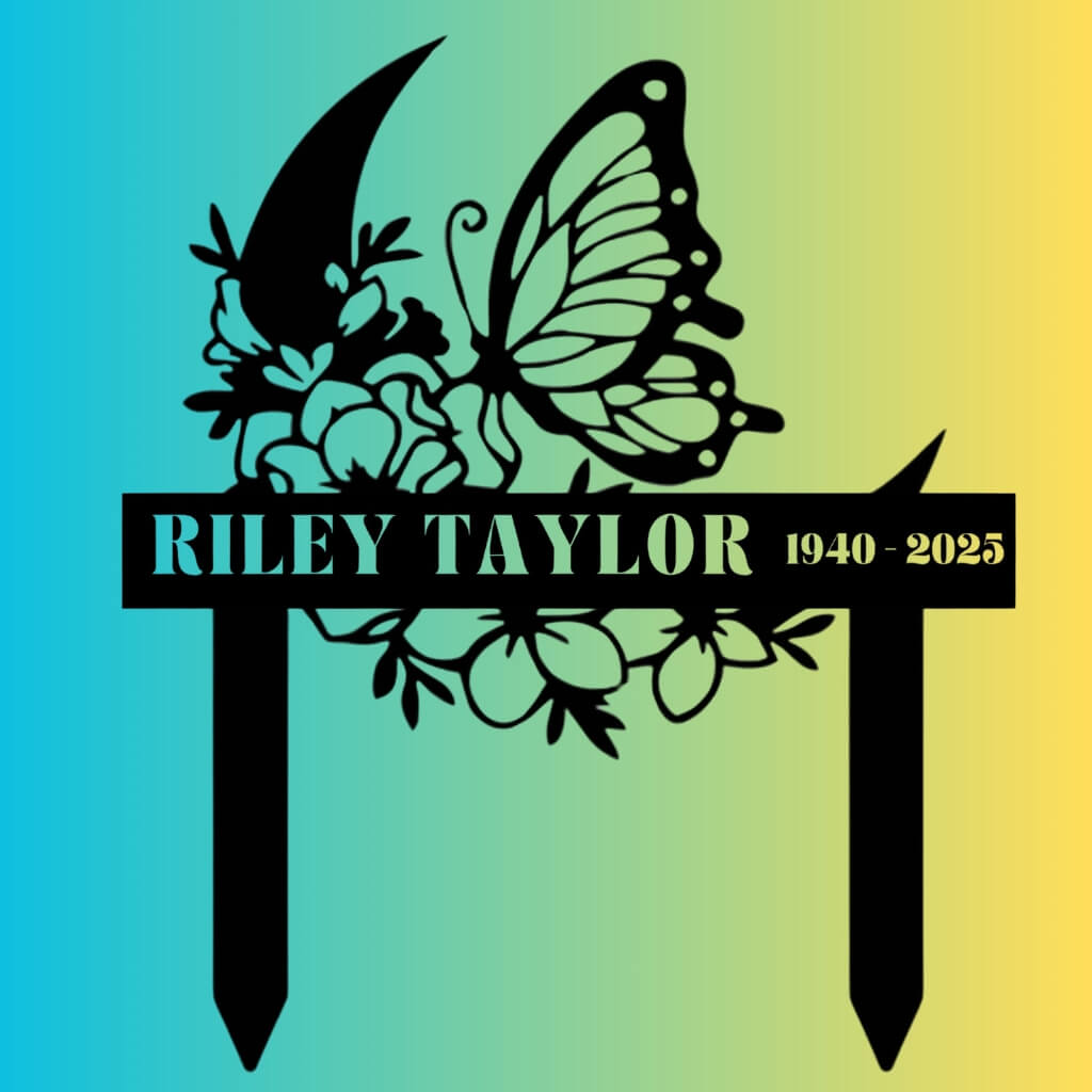 5251. Butterfly, Flowers & Moon