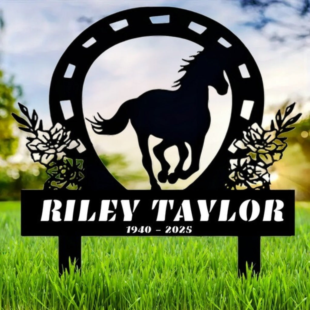 5122. Horse, Flowers, Horseshoe