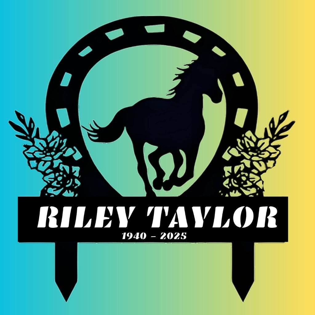 5122. Horse, Flowers, Horseshoe